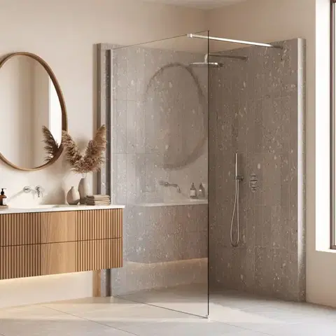 REA/S Sprchová zástěna Flexi Transparent / Chrome 80 KPL-K99067