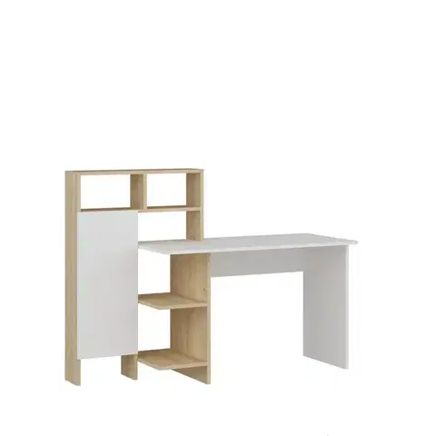 Psací stůl Bugra - White, Oak