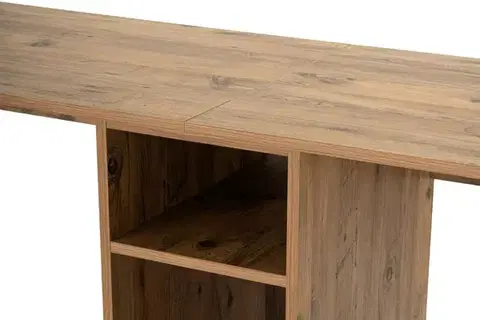 Psací stůl Twin Study Desk - Atlantic Pine, Black
