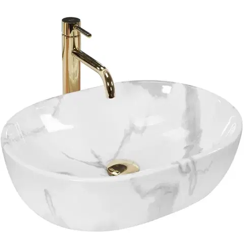 REA Umyvadlo na desku Amelia Marmo Shiny REA-U8001