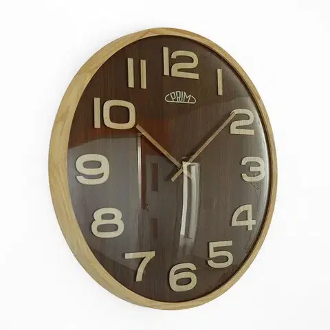 Nástěnné hodiny PRIM Timber Veneer E07P.4153.50