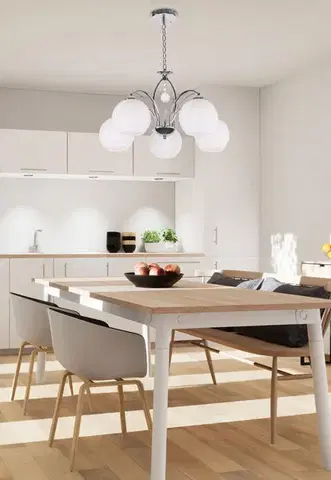 Závěsná lampa Alyson 5x40W e27 bílá