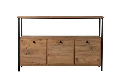 Konzolový stolek Solace - Atlantic Pine, Black