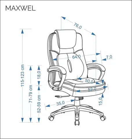 HALMAR Kancelářské křeslo Maxwel černé