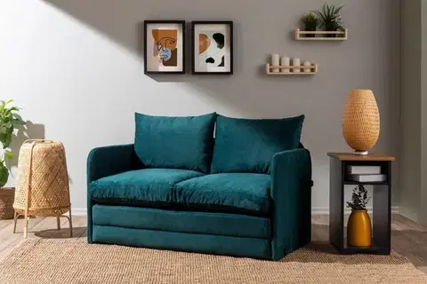 Dvoumístná rozkládací pohovka Saga 2-Seater - Petrol Green