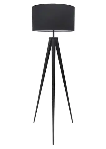 Estila Designová stojací retro lampa Tripod černá