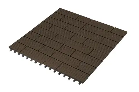 G21 WPC zámková dlaždice prkno (teak) 23 x 300 x 300 mm 23 × 300 × 300 mm