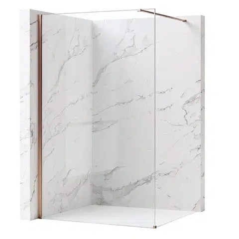 REA/S Sprchová zástěna Flexi Transparent / Brush Copper 140 KPL-K99377