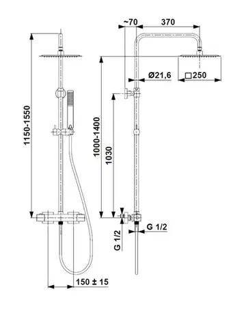 KFA LOGON PREMIUM termostatický sprchový set, chrom 5746-920-00