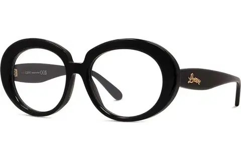 Loewe Curvy Black Oval Eyeglasses - ONE SIZE (53)