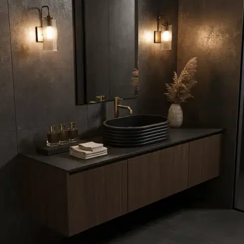 REA Umyvadlo na desku Nicoletta Black REA-U7345
