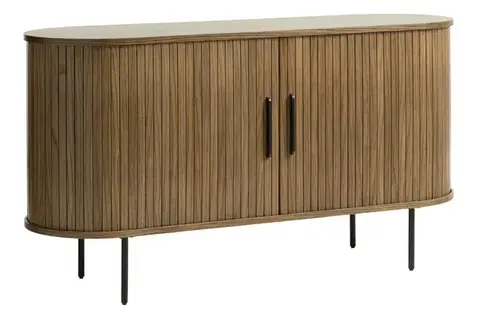 Estila Příborník Bornholm, tmavý dub, lamelový, 140 cm