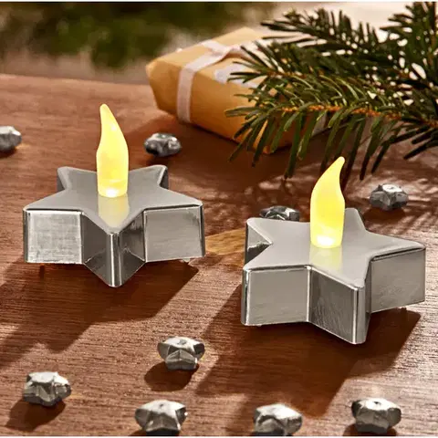 2 LED čajové svíčky Hvězda