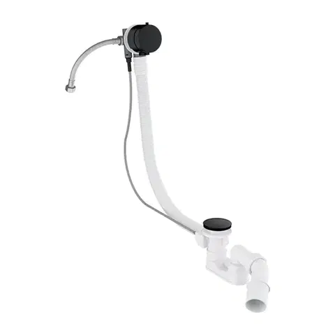 OMNIRES CGS Sifon vanový automat komplet s napouštěním černá mat /BLM/ TK132-PLUS-3.43+64-SBL