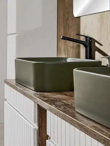ArtCom Keramické umyvadlo KAMA MFG-50 | zelený mat 50 cm