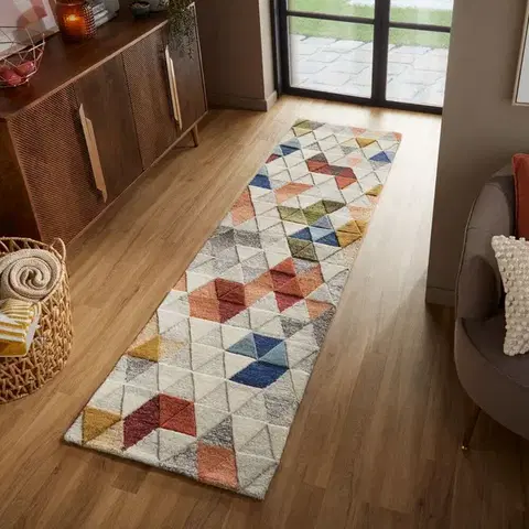 Flair Rugs, Běhoun Moda Amari Natural/Multi, 60x230, vícebarevná, chodba / předsíň
