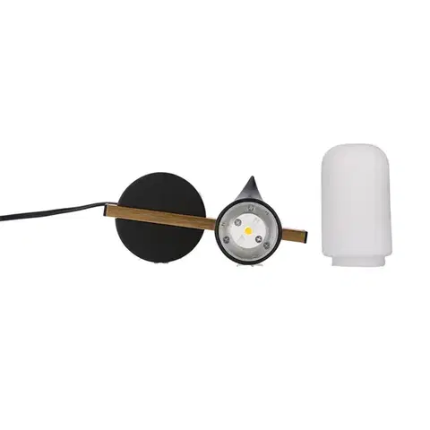 Černá kovová LED stolní lampa 5,4 W Sakai Ledea