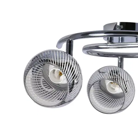 Spirálová stropní lampa 3X10W E14 LED chrom FORT