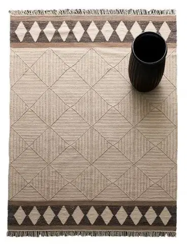 Diamond Carpets India, Ručně vázaný kusový koberec Villa Di Roma DE 2252 Multi Colour, 80x150, hnědá, chodba / předsíň