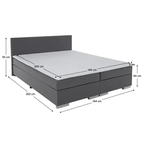 Boxspringová postel ADRIANA 4 Tempo Kondela