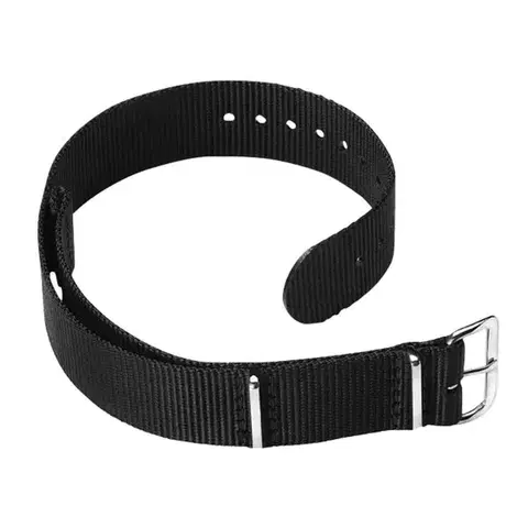 Řemínek Laco NATO nylonový černý - 18 mm