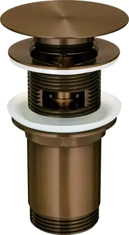 DEANTE Click-Clack kartáčovaný bronz Výpust pro umyvadlo nebo bidet, s kovovým pouzdrem univerzální NHC_CC0U