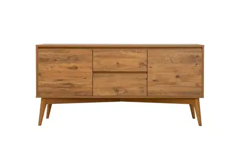 Set s rozkládacím stolem, židlemi a konzolou (5 kusů) Vina 02 0701 - Atlantic Pine, Grey