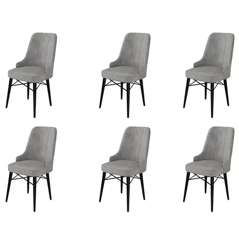Sada židlí (6 kusů) Pare - Grey, Black