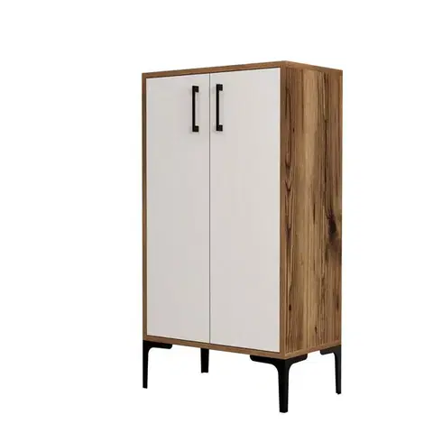 Botník Prag Walnut and White