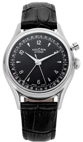 Vulcain Cricket Tradition 39 mm - Black - Black Alligator
