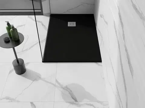 MEXEN Stone+ sprchová vanička obdélníková 140x90, černá 44709014