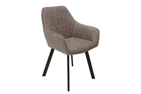Estila Moderní designová židle Ventura světlehnědá 59cm
