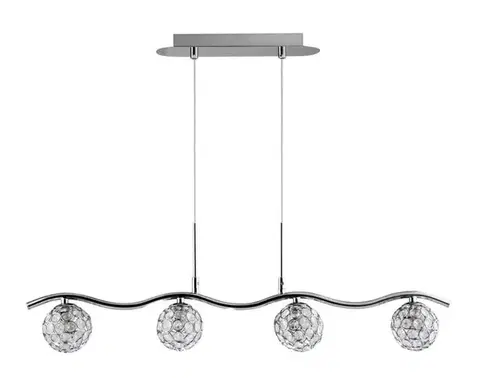 Závěsná lampa 4X40W G9 chrom/průhledná