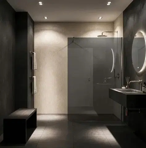 REA/S Sprchová zástěna Flexi Grey / Chrome 80 KPL-K99086