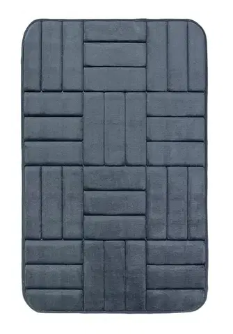 BO-MA, Protiskluzová koupelnová předložka 3D 667 dark grey, 50x80, šedá, koupelna