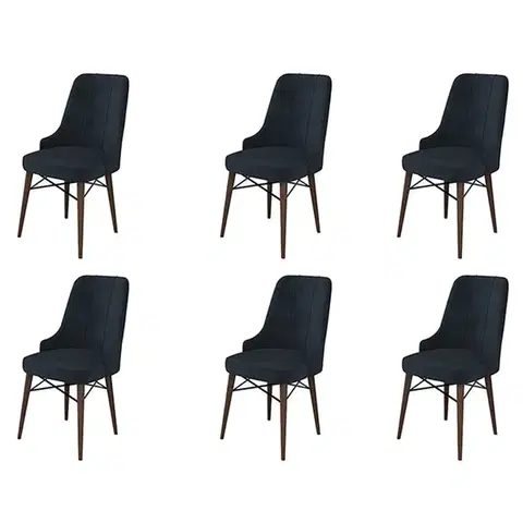 Sada židlí (6 kusů) Pare - Anthracite, Brown
