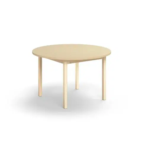 Stůl DECIBEL, Ø1200x720 mm, akustická HPL deska, bříza