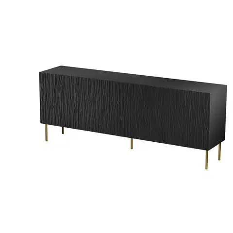 HALMAR Komoda Jungle 190 cm černá/zlatá