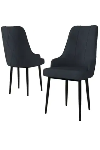 Sada židlí (2 kusy) Trex - Anthracite, Black