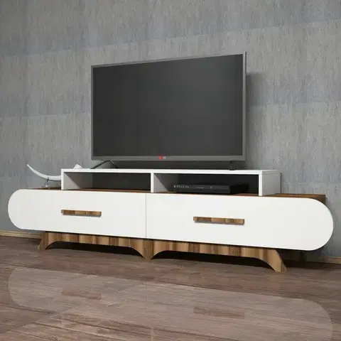 Televizní stolek Flora White and Walnut