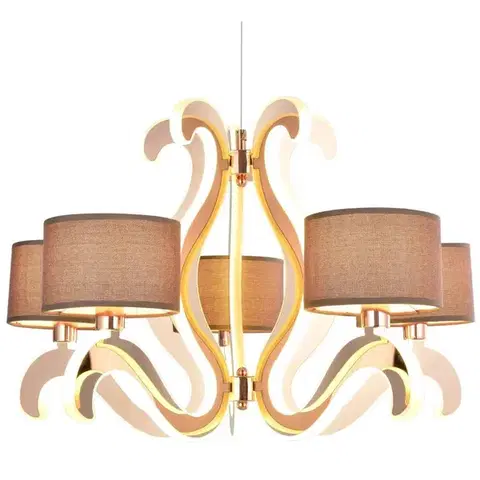 Lustr 5xE14 + LED 43W měděný Ambrosia