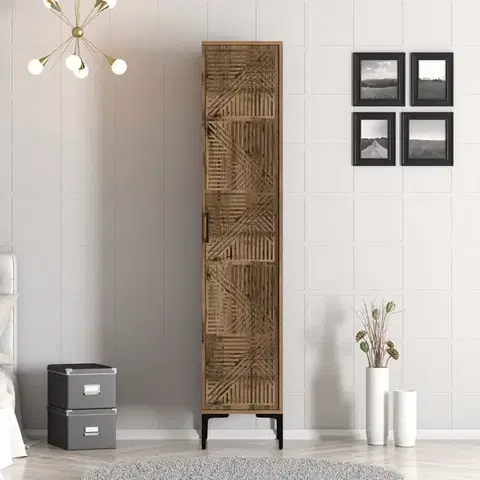Šatní skříň Kumsal P - Walnut