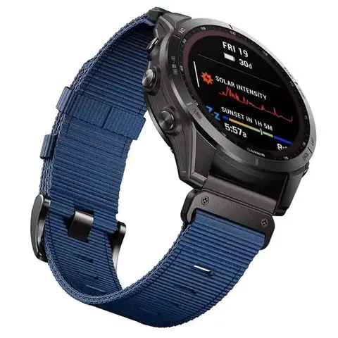 Řemínek pro Garmin QuickFit 22mm, Nylonový Modrý