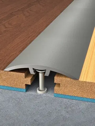 Profilteam, DOPRODEJ: 900x30 mm cm Přechodová lišta (profil) Stříbro, 900x30 mm, šedá