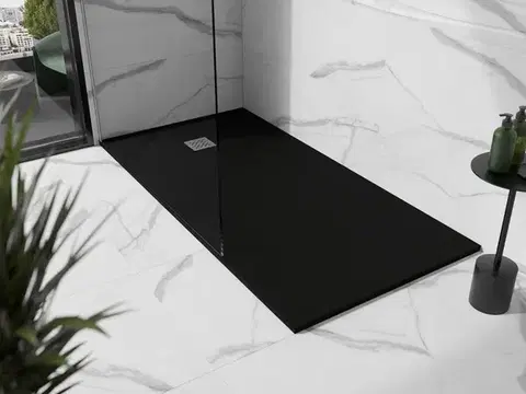 MEXEN Stone+ sprchová vanička obdélníková 180x70, černá 44707018