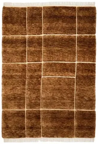 Diamond Carpets India, Ručně vázaný kusový koberec Radiant DE 2269 Multi Colour, 80x150, hnědá, ložnice