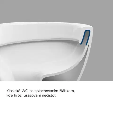 Mereo WC set Smart flush rimless WC hranaté, modul pro sádrokarton, chrom hranaté tlačítko lesklé MM02NSETRT322