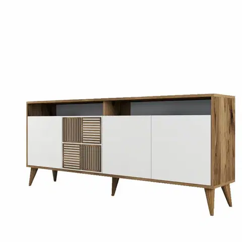 Skříňka Milan 2 Walnut and White
