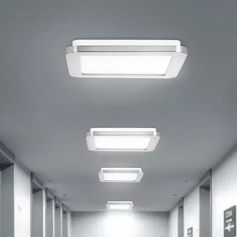 Minimalistické stropní svítidlo do koupelny NEXIT – saténově stříbrné 22,5 cm – stmívatelné stropní svítidlo LED 3000K 12W IP44