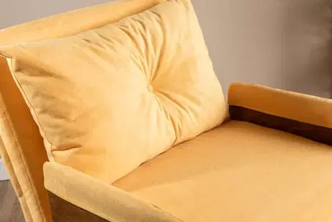 Rozkládací křeslo Cosmo Single - Mustard
